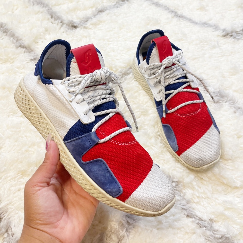 Pharrell x Adidas Sneakers Red white blue Shoes size 7.5